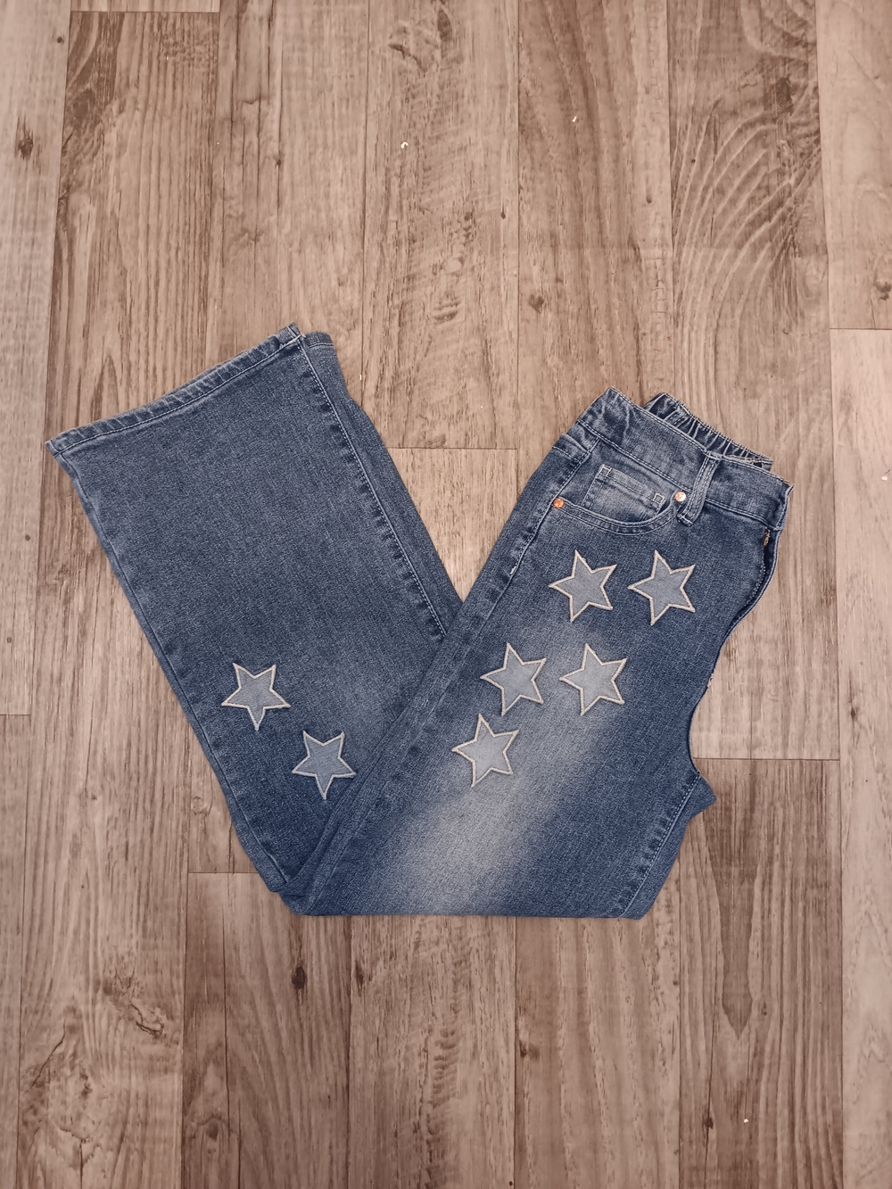 YMI Blue Denim Jeans with Star Embroidery